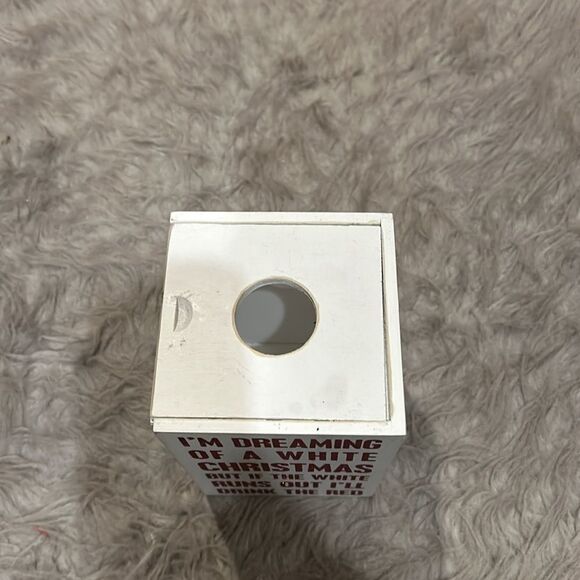 Primitives by Kathy I’m dreaming of a white Christmas wine holder - Picture 2 of 7